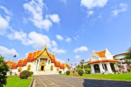 Temple Wat Benchamabophit  in bangkok thailand の写真素材