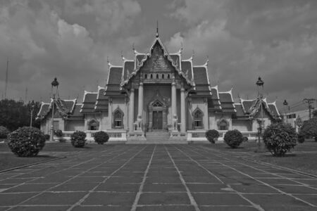 Temple Wat Benchamabophit  in bangkok thailand の写真素材