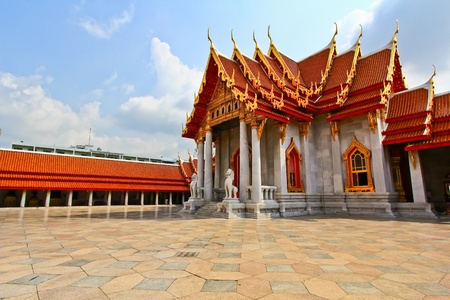 Temple Wat Benchamabophit  in bangkok thailand 