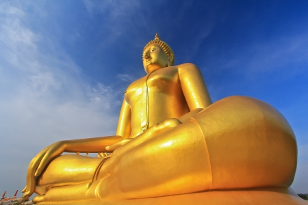 Big buddha statue at Wat muang, Thailand の写真素材