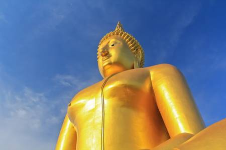 Big buddha statue at Wat muang, Thailand の写真素材