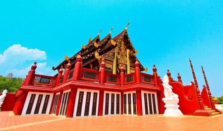Thai temple Horkumluang in Chiang Mai Province Thailand の写真素材