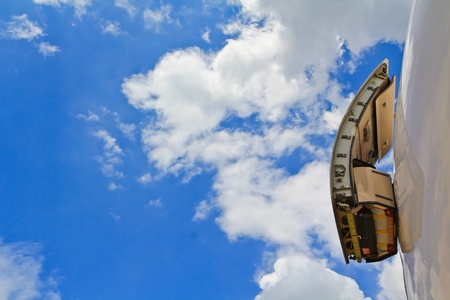 Emergency exit aeroplane, Aircraft の写真素材