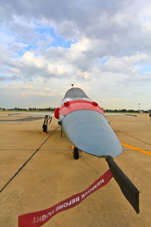 BANGKOK, THAILAND - JULY 02  F-5E on display at The Centennial of RTAF Forefathers  Aviation on JUNE...