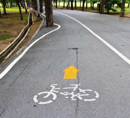 pedestrian and bicycle pathの写真素材