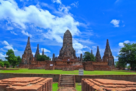 old Temple wat Chaiwatthanaram of Ayuthaya Province Thailand の写真素材
