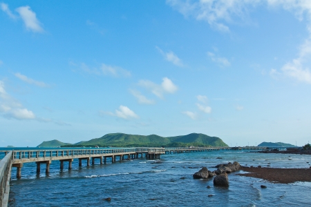 Bridge in the sea の写真素材