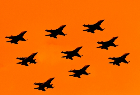BANGKOK, THAILAND - JULY 02 Fighter aircraft on display at 1912-2012 Centennial of RTAF  Royal Thai...