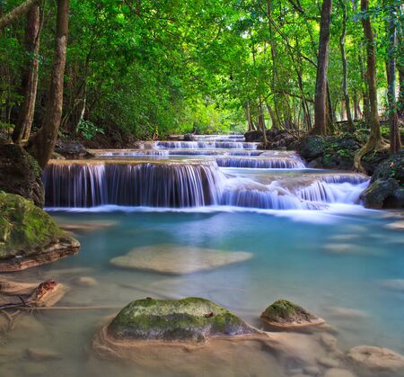 Waterfall beautiful asia thailand の写真素材