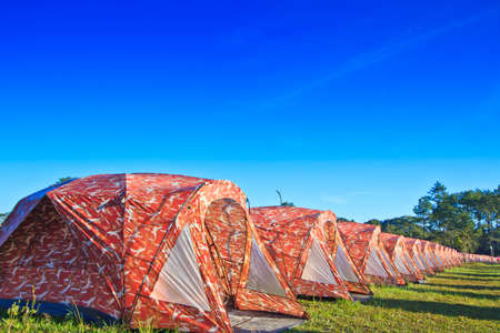 Campsite on phu kradung, Loei Province Thailand の写真素材