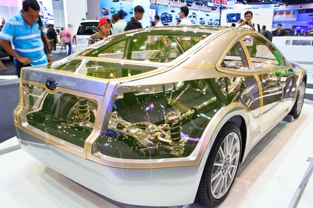 BANGKOK-DEC 03  Transparent subaru BRZ on Display at Thailand International Motor Expo 2012...