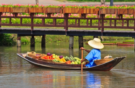 Floating marketの写真素材