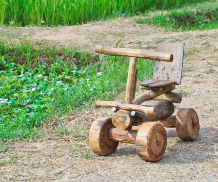 Wooden toy carの写真素材