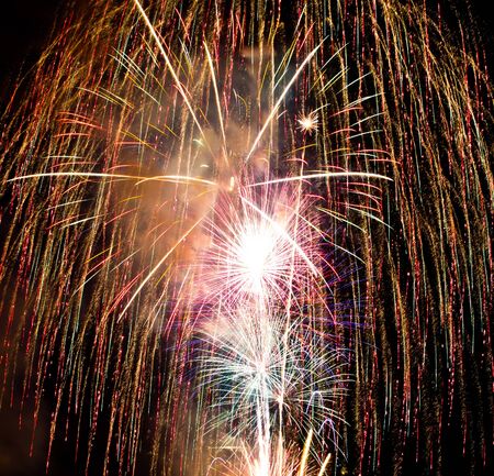 background beautiful fireworksの写真素材