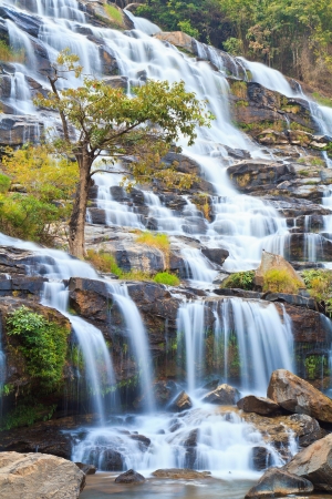 Waterfall in the forest North thailand asia の写真素材