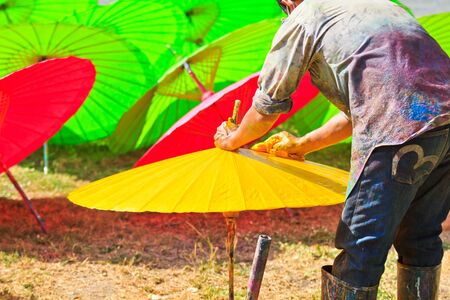 Asian umbrella s handmade umbrella の写真素材