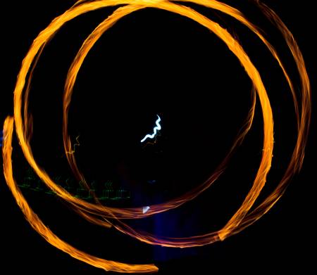 Abstract Drawing Flaming Trails Night Performance Flaming Trails background , の写真素材
