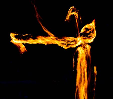 Abstract Drawing Flaming Trails Night Performance Flaming Trails background , 