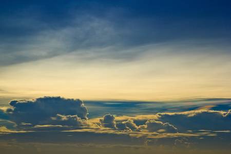 Sunset blue sky and clouds backgrounds の写真素材