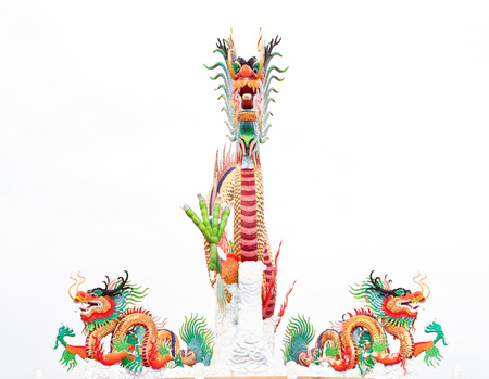Chinese style dragon statue の写真素材