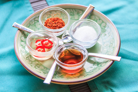 Thai Condiment Set , Kruang prung Thailand food の写真素材