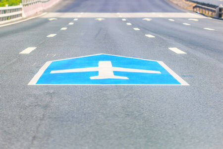 Way to the airportの写真素材