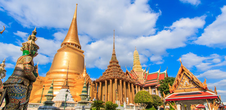 Wat Phra Kaeo, Temple of the Emerald Buddha Bangkok, Asia Thailand の写真素材
