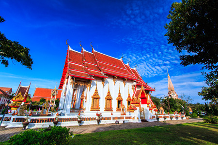 Wat chaiharam or Wat Chalong temple in Phuket asia thailand 
