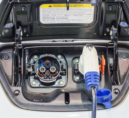 the power supply for Charging of an electric car の写真素材