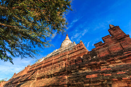 Pagoda and Temples in old town at Bagan in Myanmar , Asiaの写真素材