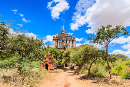 Pagoda and Temples in old town at Bagan in Myanmar , Asiaの写真素材