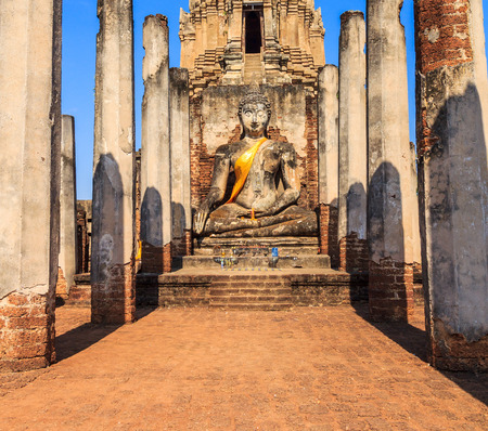 Si Satchanalai Historical Park in old town Sukhothai Thailandの写真素材