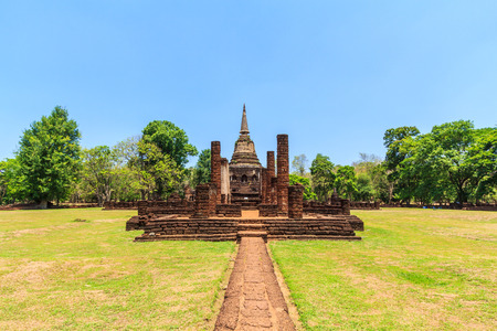 Si Satchanalai Historical Park in old town Sukhothai Thailandの写真素材