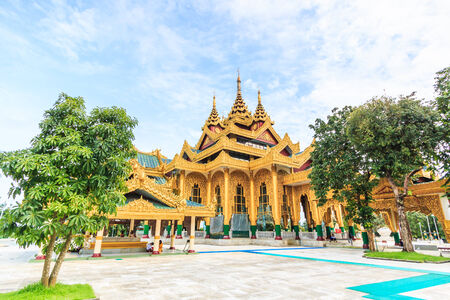 Temple Kyauk Taw Gyi Pagoda in Yangon, Myanmar (Burma) They are public domain or treasure of Buddhism, no restrict in copy or useの写真素材