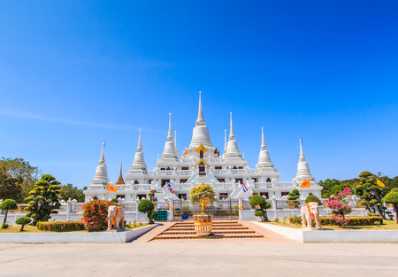 Wat asokaram Temple in Samut Prakan Thailandの写真素材