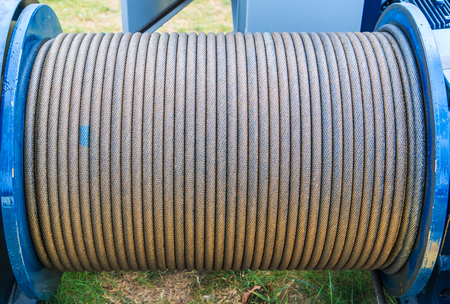 Steel wire rope cable closeup Slings