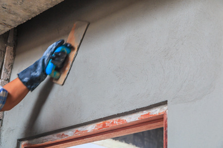 construction - plasterer concreteの写真素材