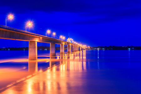 Friendship Bridge Thailand - Laos Mukdahanの写真素材