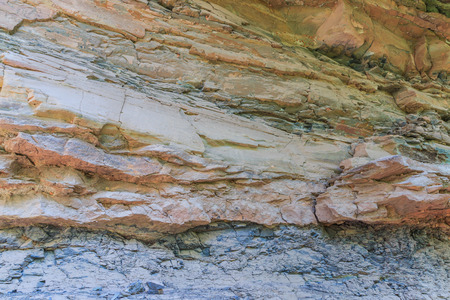Layers of rock in Pha Taem National Park Ubon Ratchathani Thailand