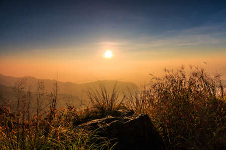Sunrise landscape in natureの写真素材