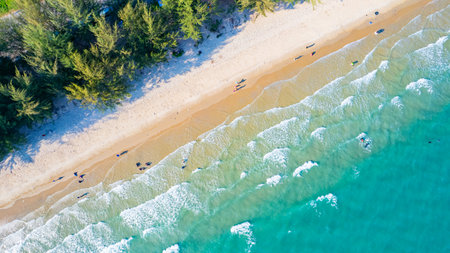 Rayong Sea, Mae Lamphueng Beach, is located in Rayong Province, eastern region of Thailand, Asia.の写真素材