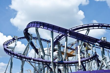 Roller coaster in Moscow, Russia, East Europeのeditorial素材