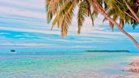 Tropical remote islands in the ocean, Banyak Archipelago, Indonesia, Southeast Asiaの写真素材