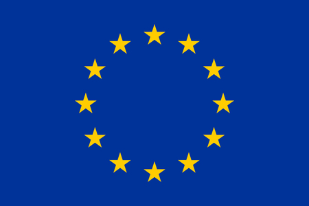Flag of Europe, European Union, in correct proportions and colorsのイラスト素材