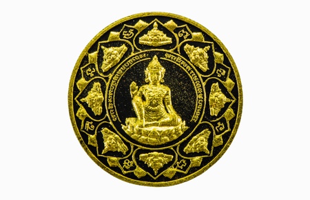 native Thai style amulet isolated on white backgroundの写真素材