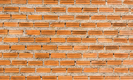 The new wall red bricks from construction