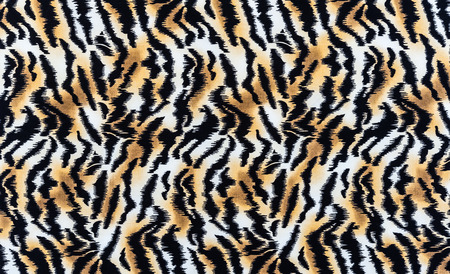 texture of print fabric stripes tiger for backgroundの写真素材