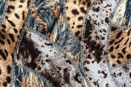 texture of print fabric striped leopard for background