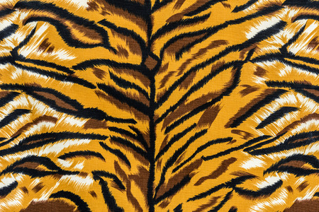 texture of print fabric striped tiger for backgroundの写真素材