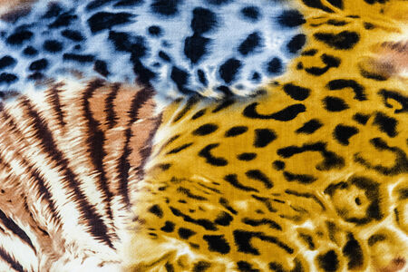 texture of print fabric striped leopard for backgroundの写真素材